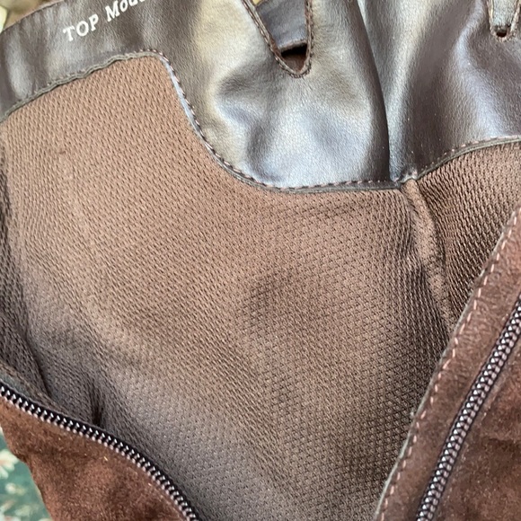 Top Moda Lined Womens 12” Tall Brown Boots Size 5 Faux Suede Fashion - Picture 12 of 12